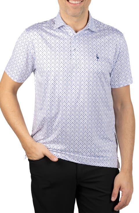 Golf Clubs Print Performance Polo