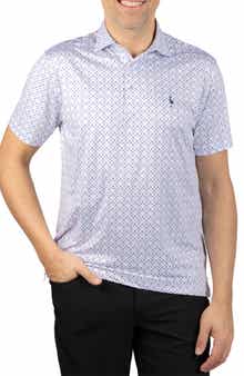 TailorByrd Golf Clubs Print Performance Polo