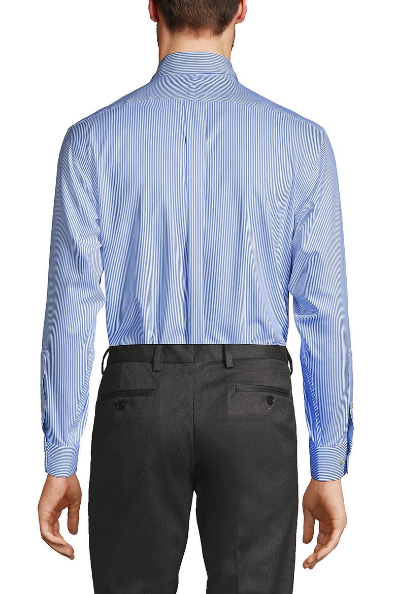 Traditional Fit Solid No Iron Supima Pinpoint Buttondown Collar Dress Shirt, Alternate, color, Light French Blue