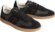 Balmain Swan suede and smooth leather trainers
