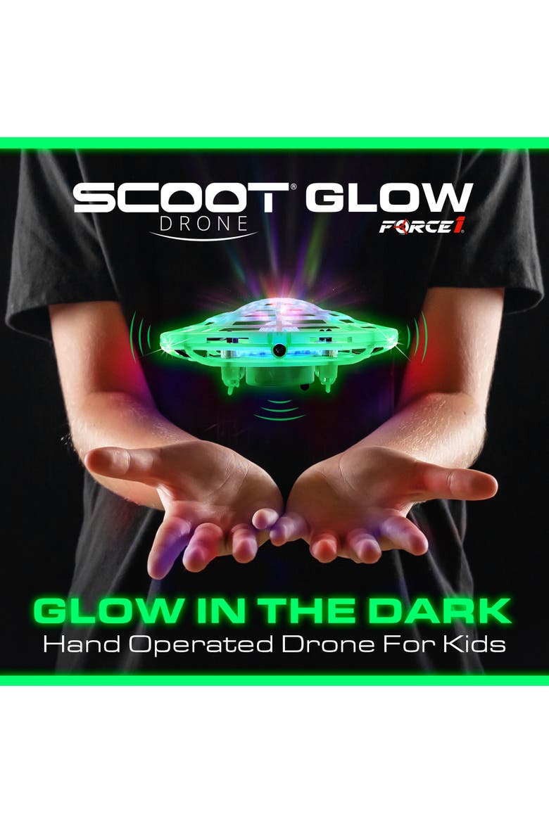 Scoot Glow Hand Operated Drone, Alternate, color, Green