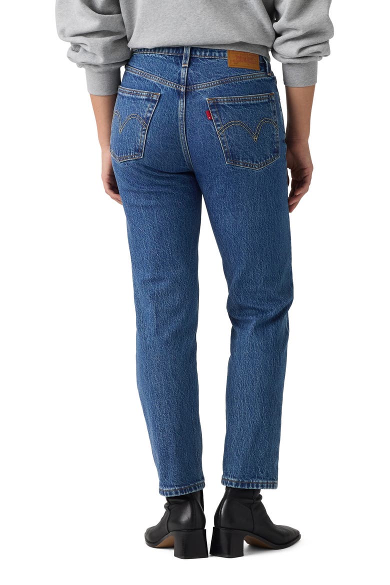 501® High Waist Crop Straight Leg Jeans, Alternate, color, LISTEN TO YOURSELF T2