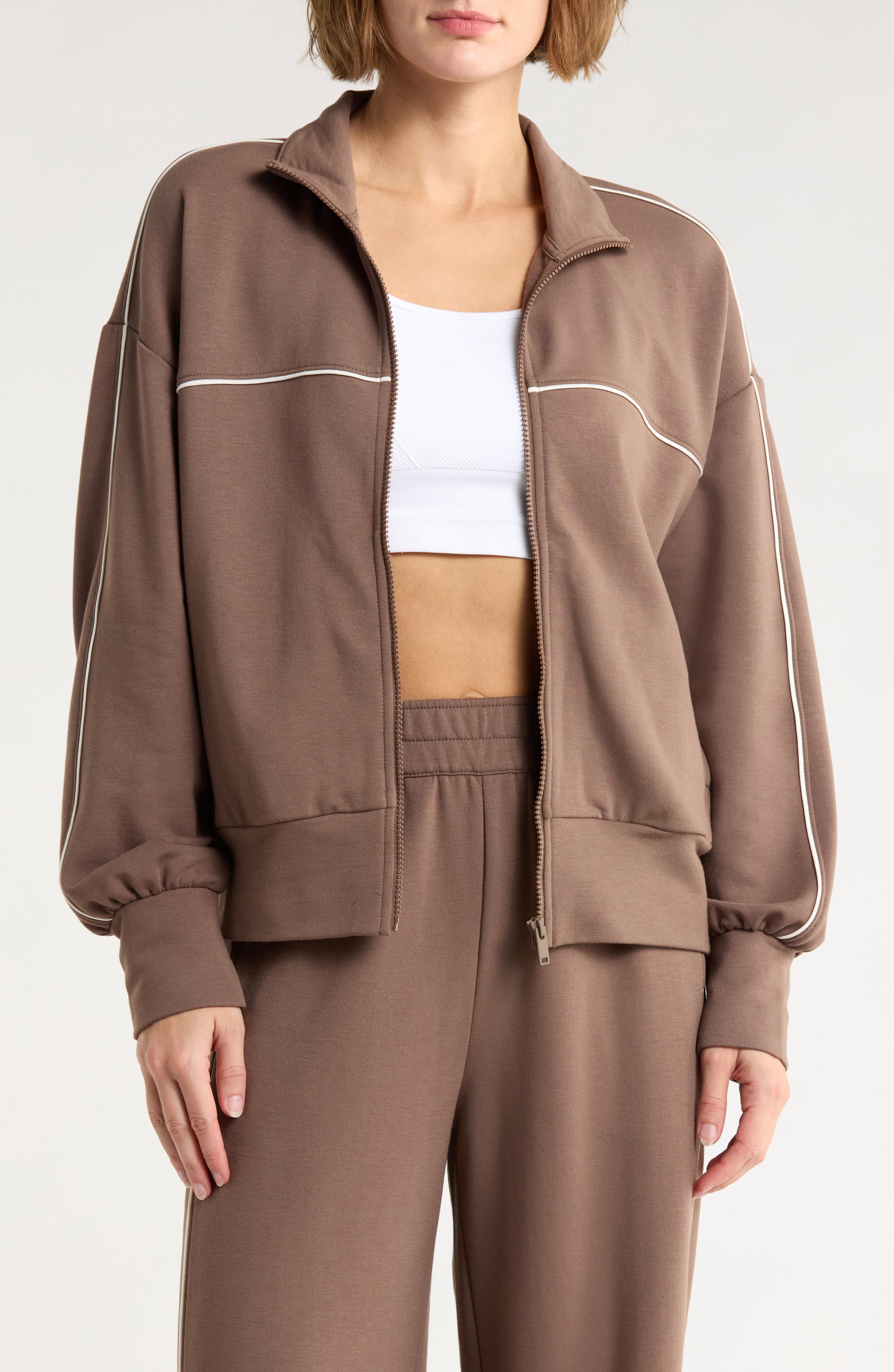 Z by Zella Cozy Knit Track Jacket