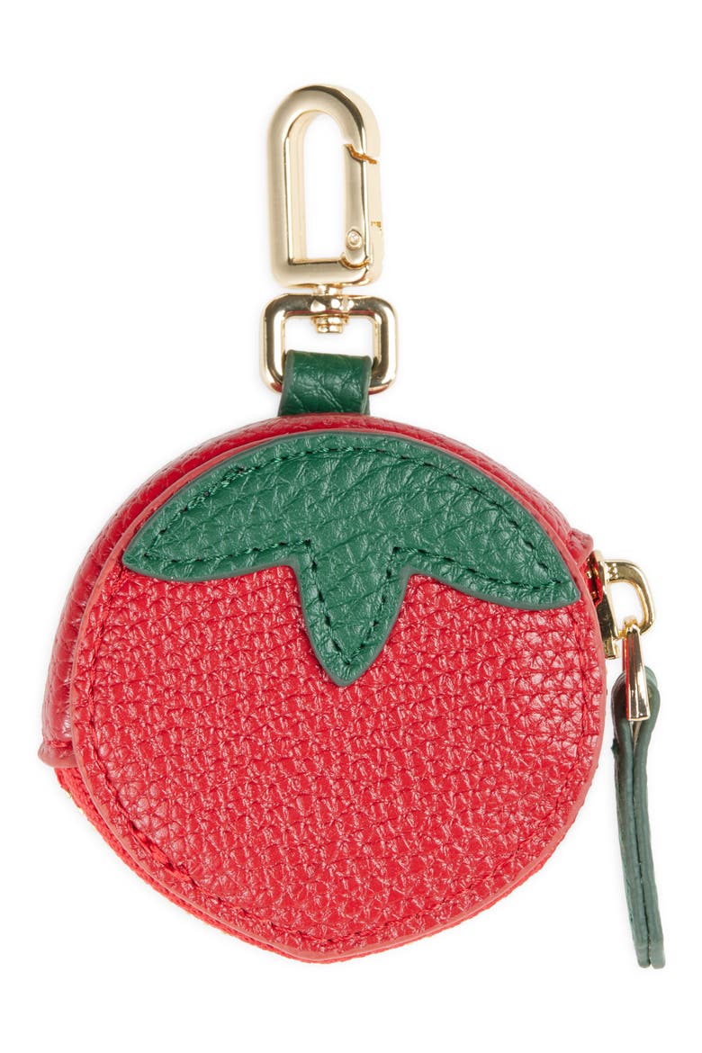 Tomato Case Bag Charm, Main, color, RED MULTI- GOLD