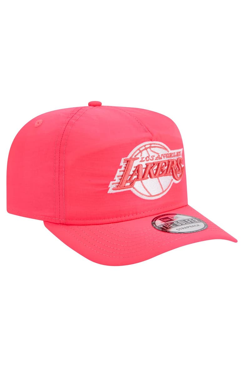 Men's New Era Pink Los Angeles Lakers Injection Everyday Golfer Adjustable Hat, Alternate, color, Pink
