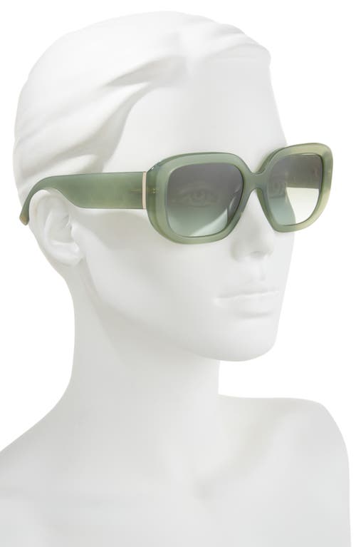 Tory Burch Ty7218u Square Acetate Sunglasses In Milky Green/green Gradient