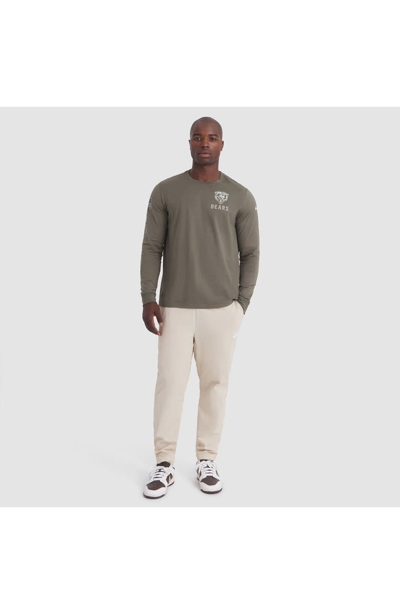 Nike Men's Nike Olive Chicago Bears 2025 Salute to Service Sideline Long Sleeve T-Shirt, Alternate, color, Olive