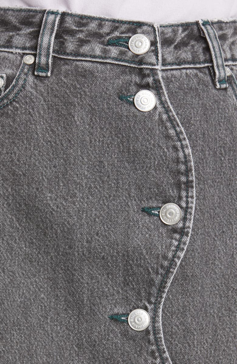 Ganni Organic Cotton Denim Skirt, Alternate, color,
