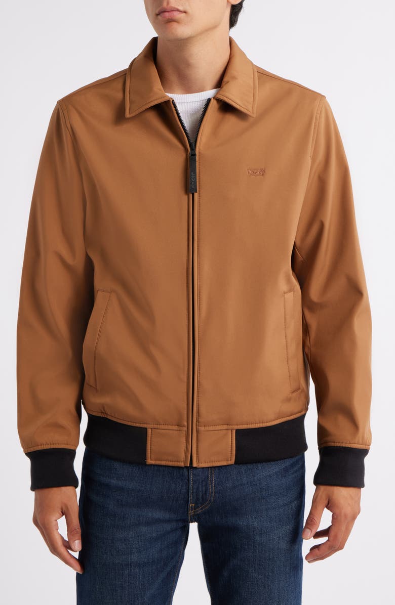 Levi's<sup>®</sup> Laydown Collar Water Resistant Insulated Bomber Jacket, Alternate, color, Brown