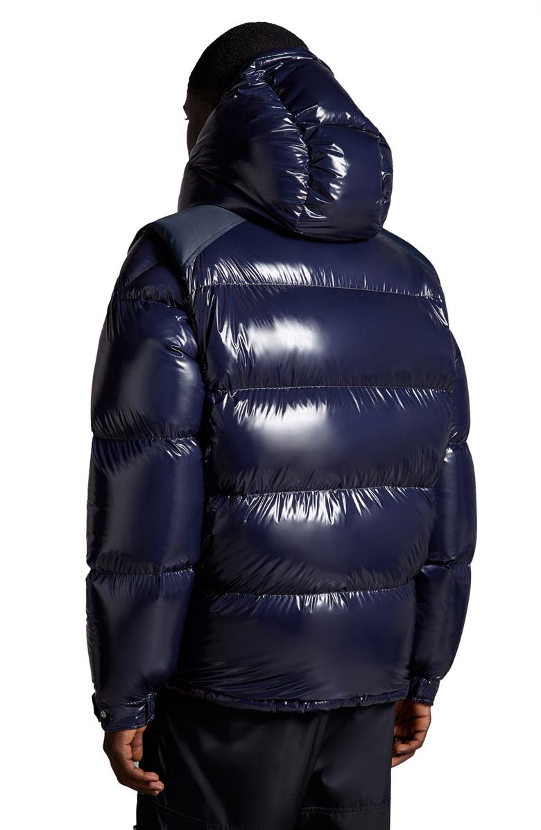 Moncler Karakorum Ripstop Convertible Down Jacket, Alternate, color, Navy