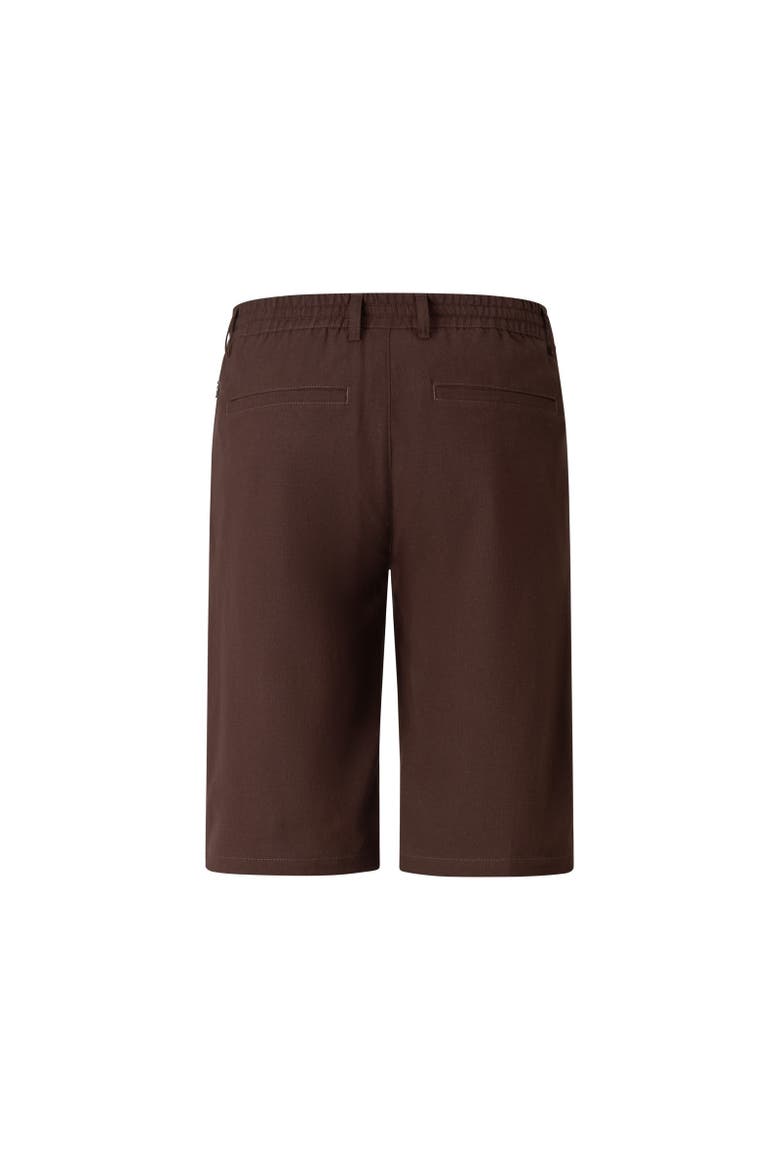 Marc Linen Mix Shorts, Alternate, color, Dark brown