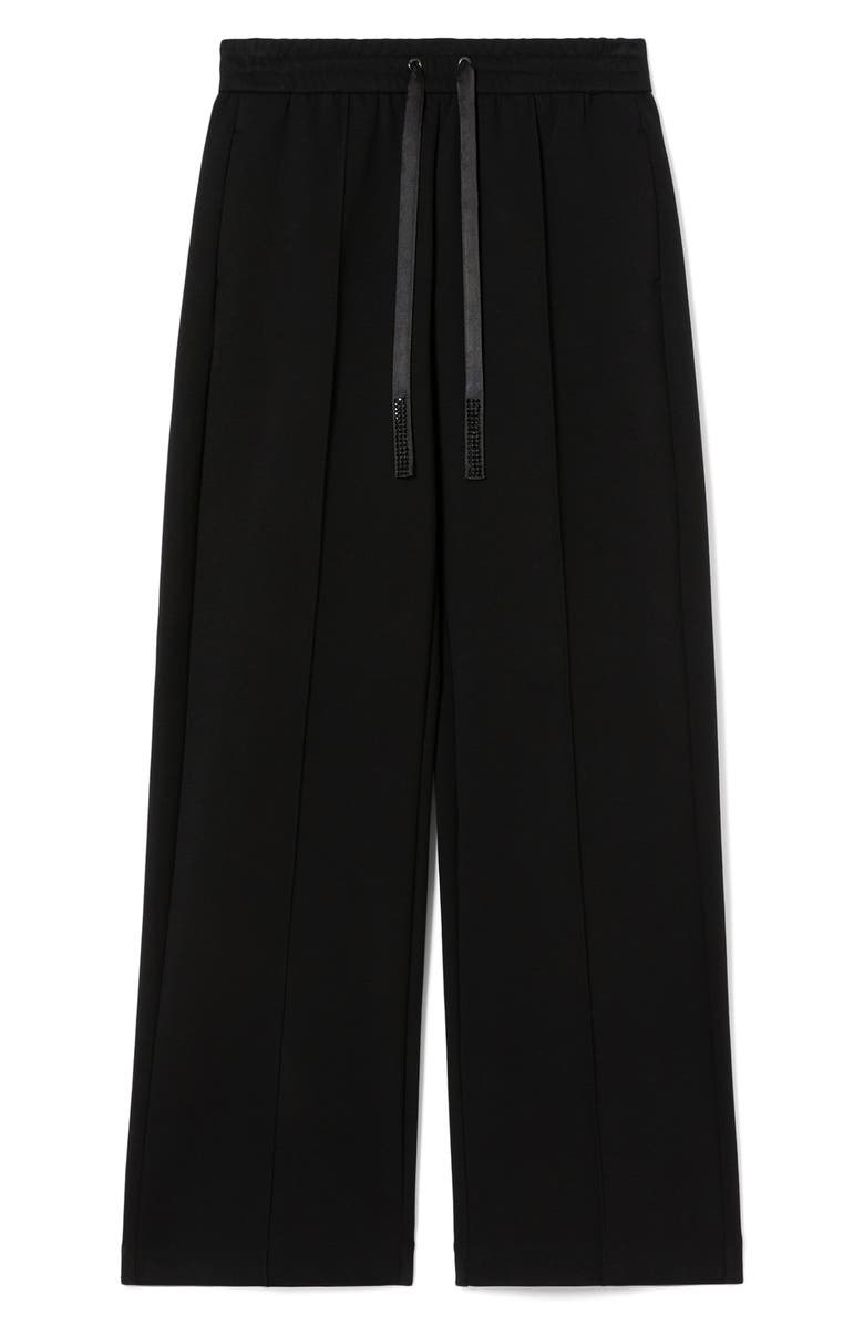 Marina Rinaldi Albore Drawstring Waist Jersey Pants, Alternate, color, Black