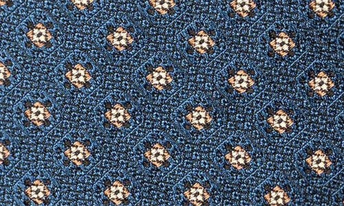 Eton Medallion Silk Tie In Blue