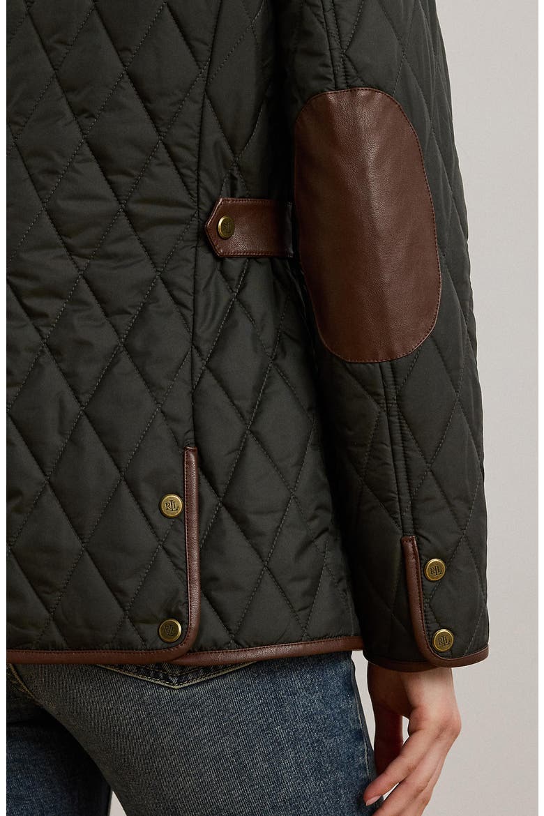 Houndstooth Quilted Barn Jacket, Alternate, color, LITCHFIELD LODEN