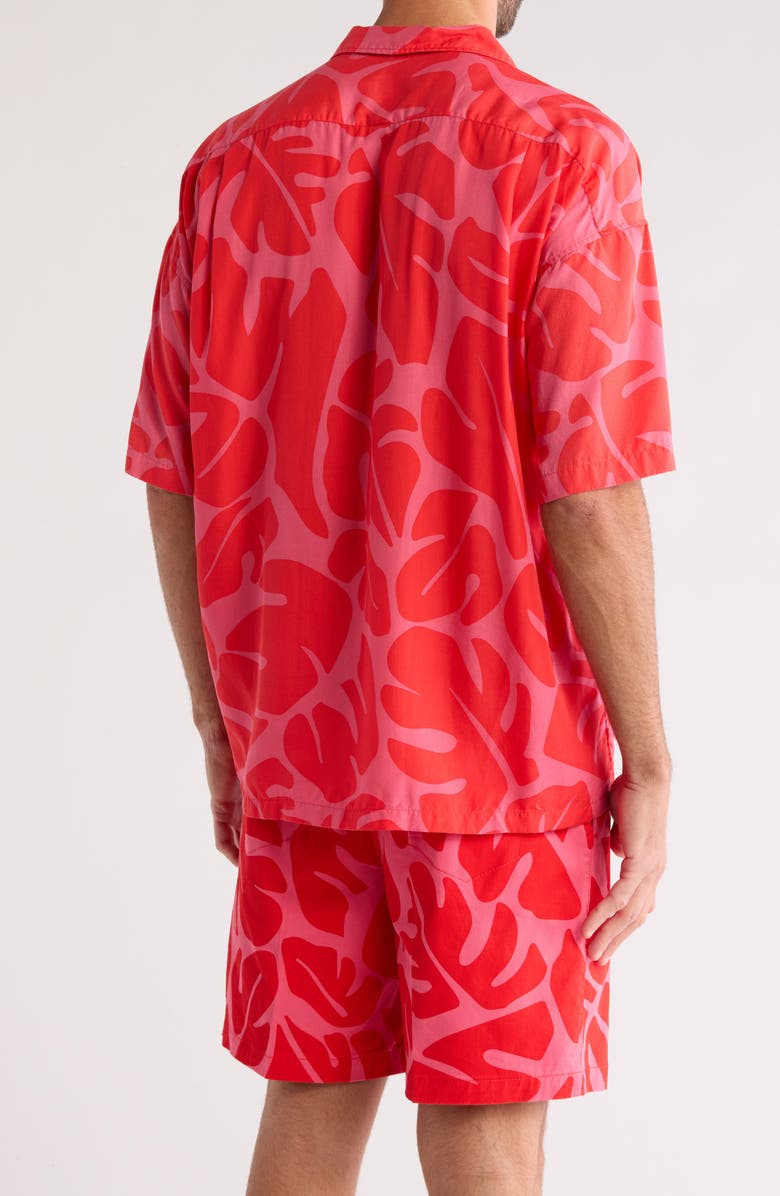 BOSS Drew Collar Camp Shirt, Alternate, color, 