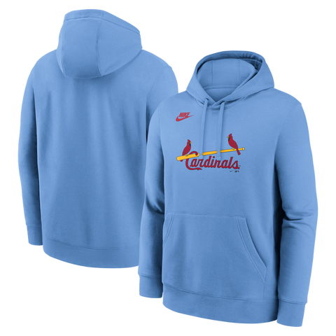 Men's Nike Light Blue St. Louis Cardinals Cooperstown Collection Wordmark Club Hoodie