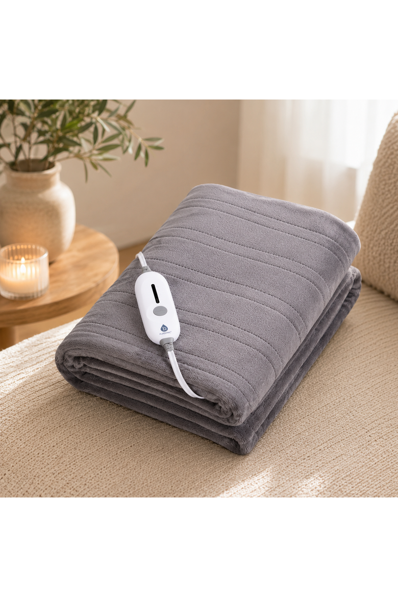 Electric Soft Microplush Heated Throw Blanket, Alternate, color, Grey