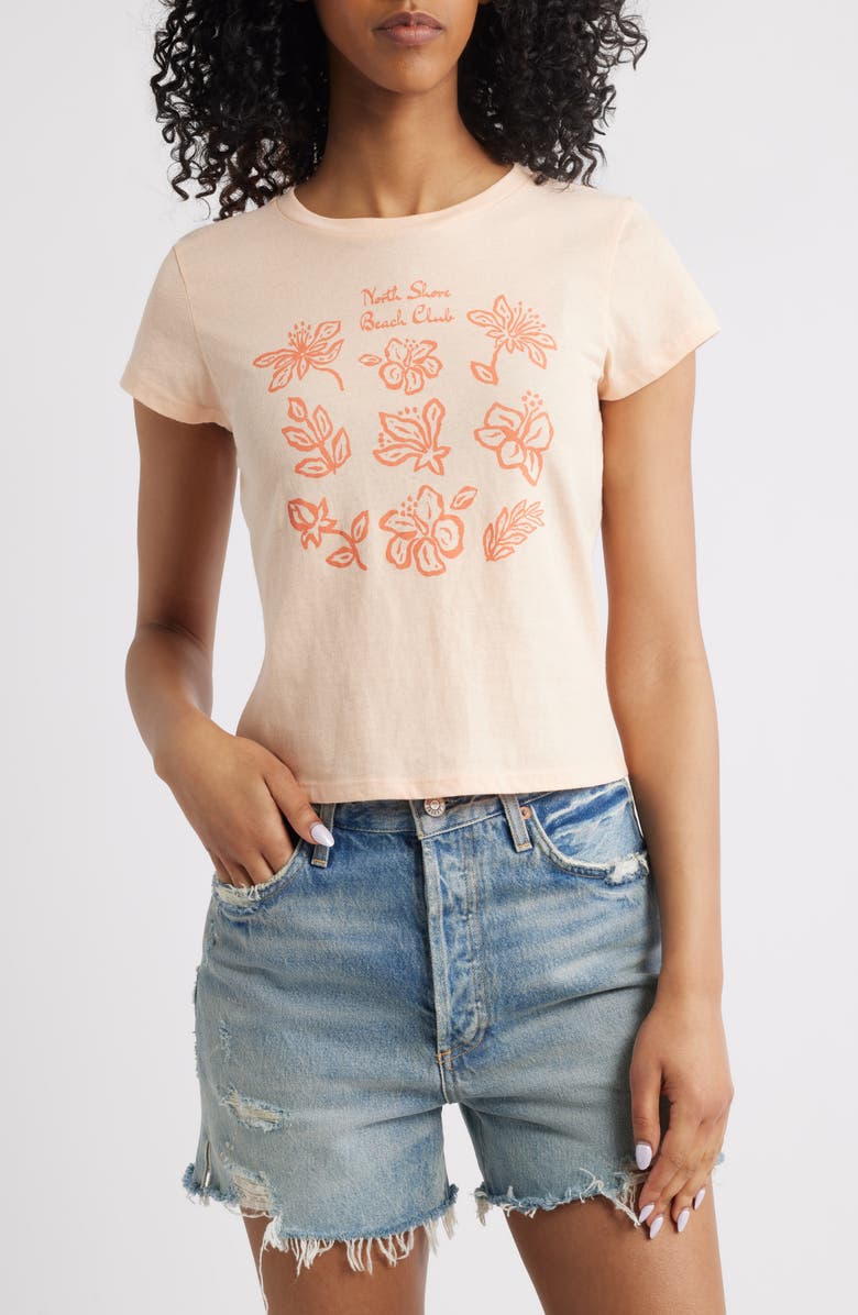 GOLDEN HOUR North Shore Cotton Graphic T-Shirt, Main, color, Peach Parfait