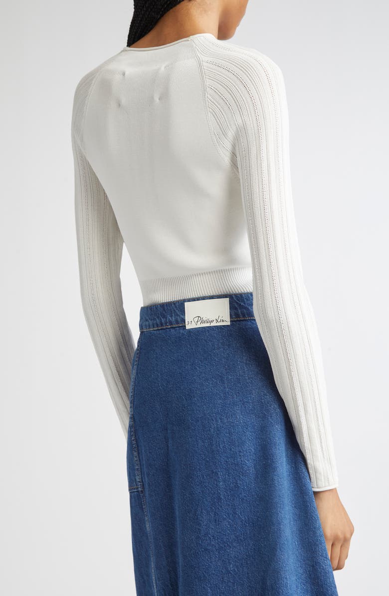 3.1 Phillip Lim Funnel Neck Knit Top, Alternate, color, Ivory