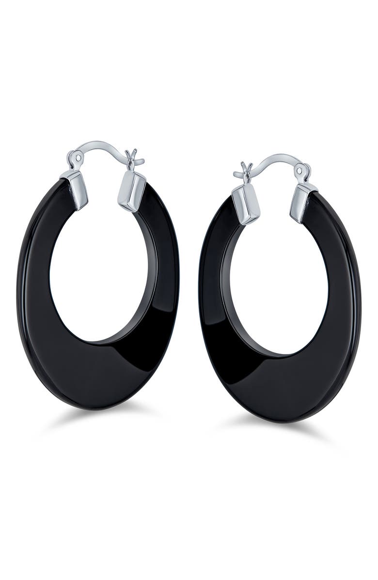 BLING JEWELRY Flat Hoop Earrings, Main, color, 