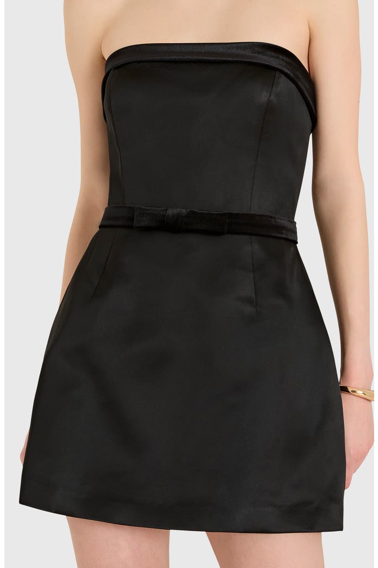 Avalee Strapless Minidress, Alternate, color, BLK