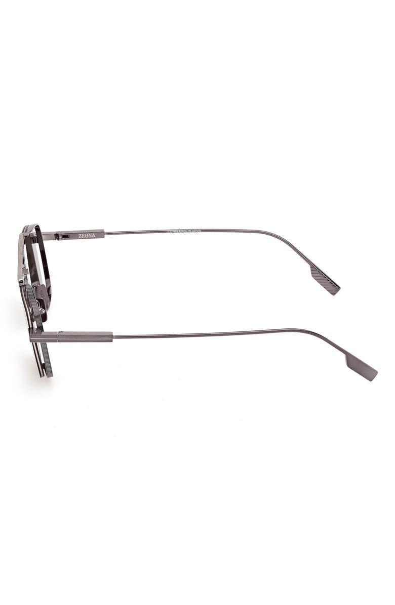 ZEGNA 54mm Rectangular Sunglasses, Alternate, color, 