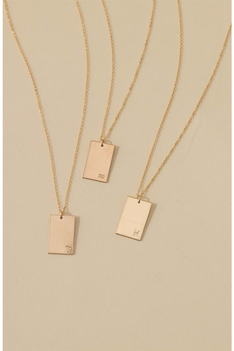 Goldie Zodiac Pendant Necklace, Alternate, color, GOLD / AQUARIUS