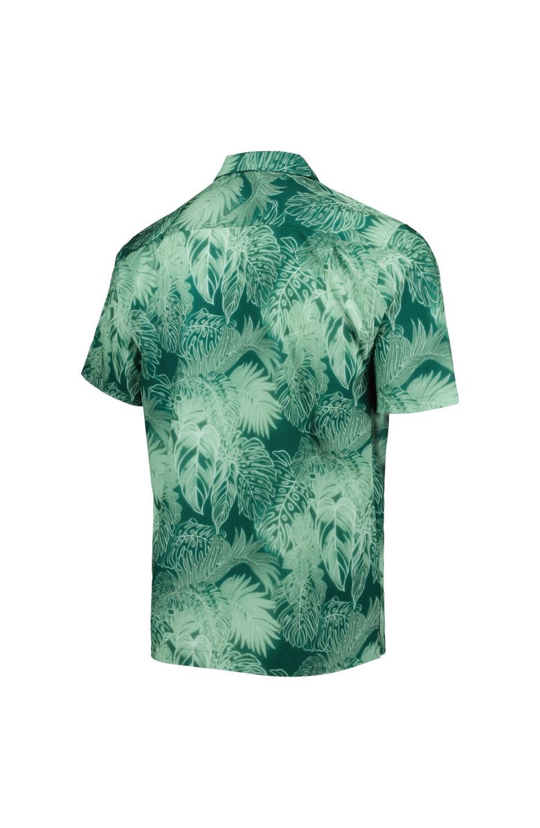 Tommy Bahama Men's Tommy Bahama Green Michigan State Spartans Big & Tall Coast Luminescent Fronds IslandZone Button-Up Camp Shirt, Alternate, color, 