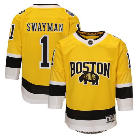 Youth Outerstuff Jeremy Swayman Gold Boston Bruins 2026 NHL Stadium Series Premier Jersey