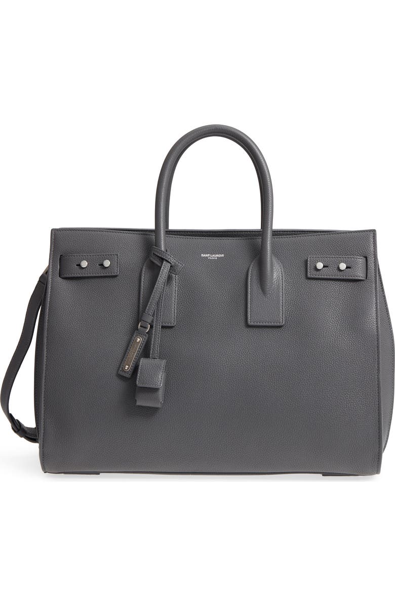 Saint Laurent Medium Sac de Jour Grained Leather Tote, Main, color,