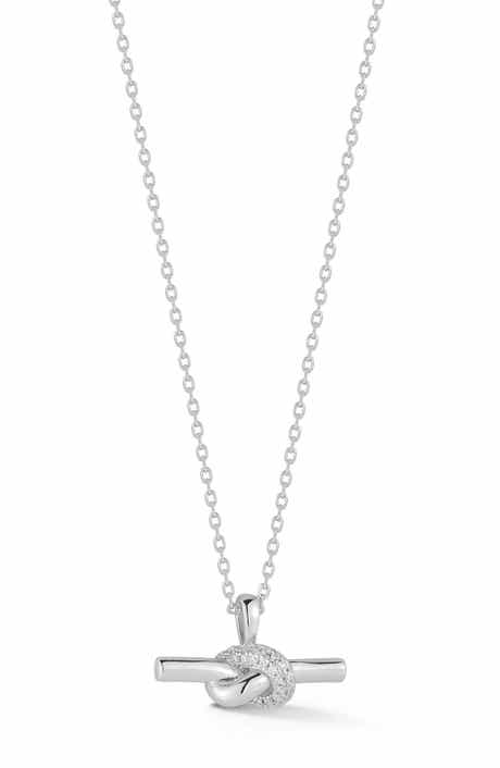 GLAZE JEWELRY Love Knot Cubic Zirconia Pendant Necklace