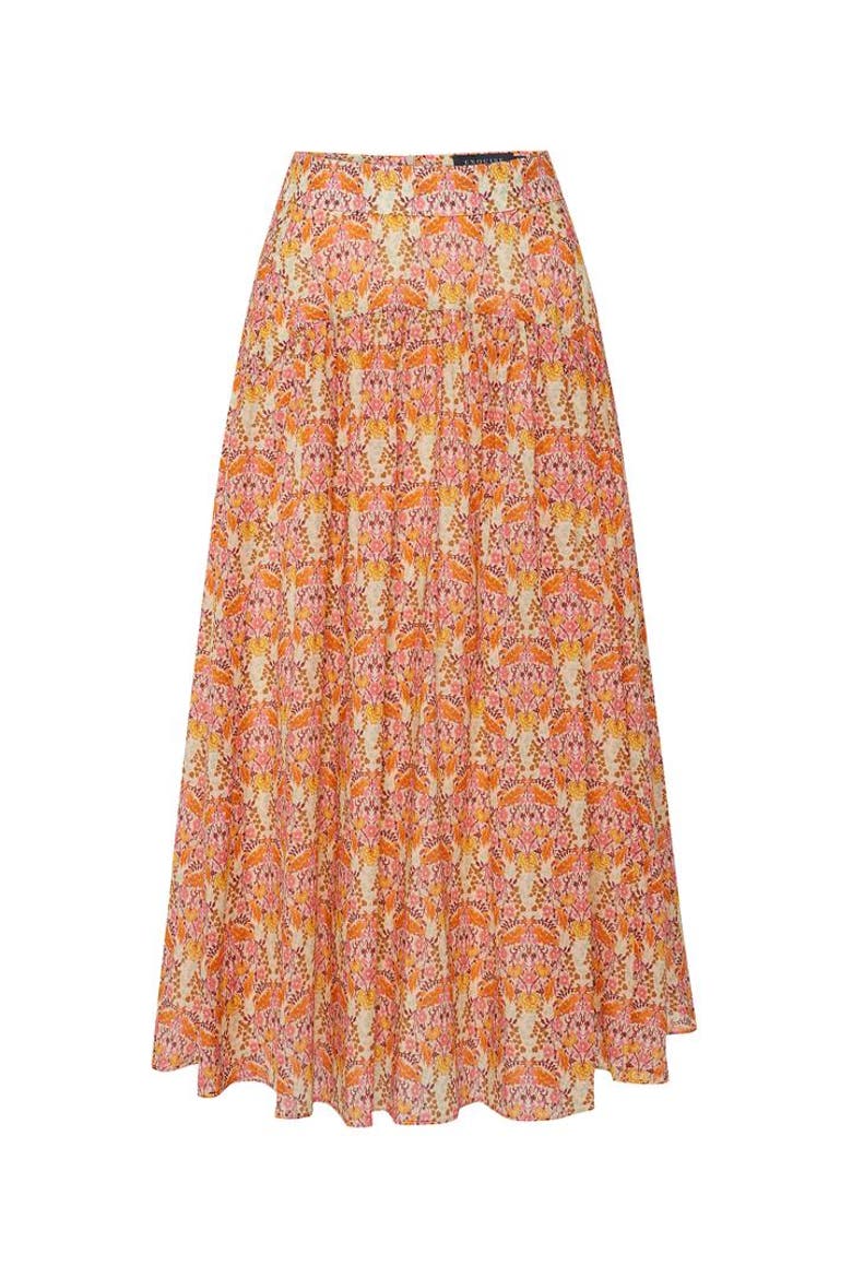 Natalie Print Midi Skirt, Alternate, color, MULTI COLOR