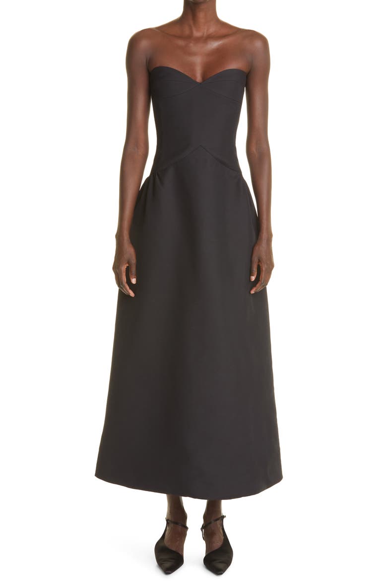 Prim Bustier Dress, Main, color, BLACK