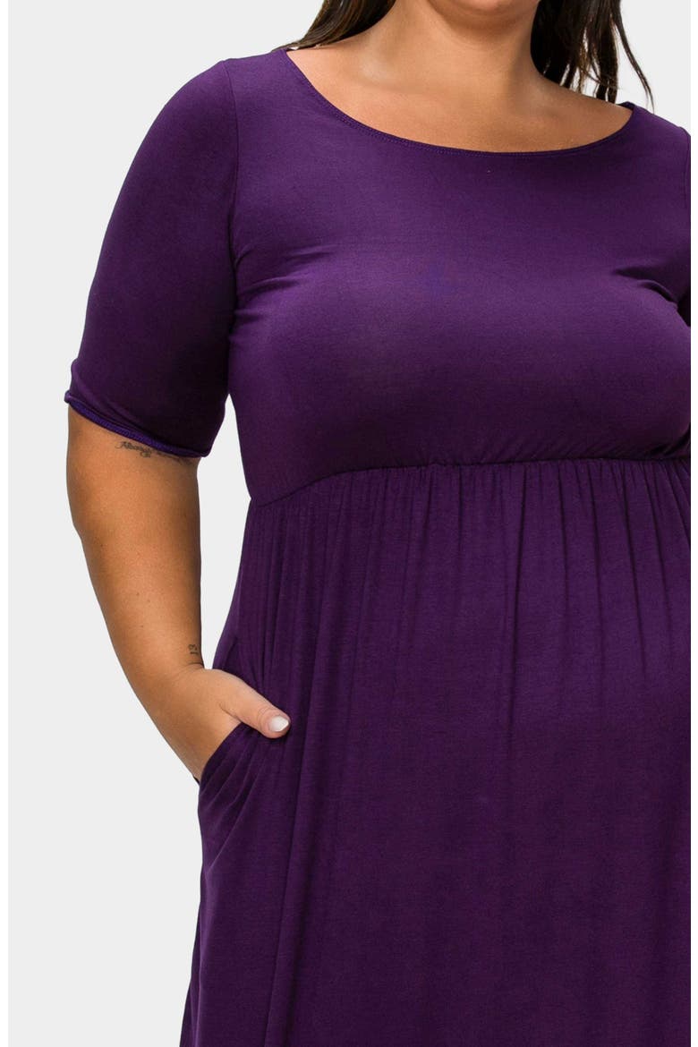 Eva Jersey Maxi Dress, Alternate, color, EGGPLANT