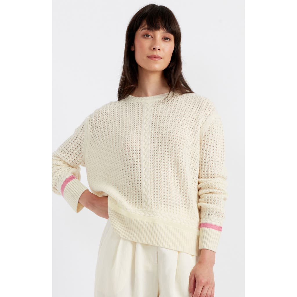 Chinti & Parker Cream Wool-cashmere Penzance Sweater In Cream/multi