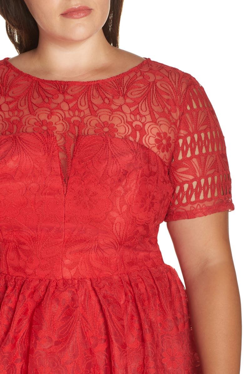 Chi Chi London Crochet Dress, Alternate, color, 