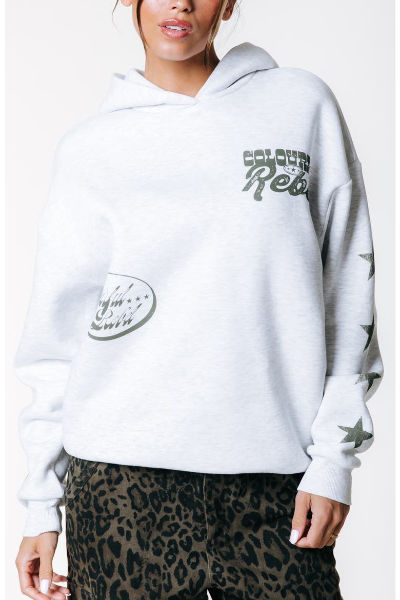 Star Logo Clean Hoodie, Main, color, Light grey melange