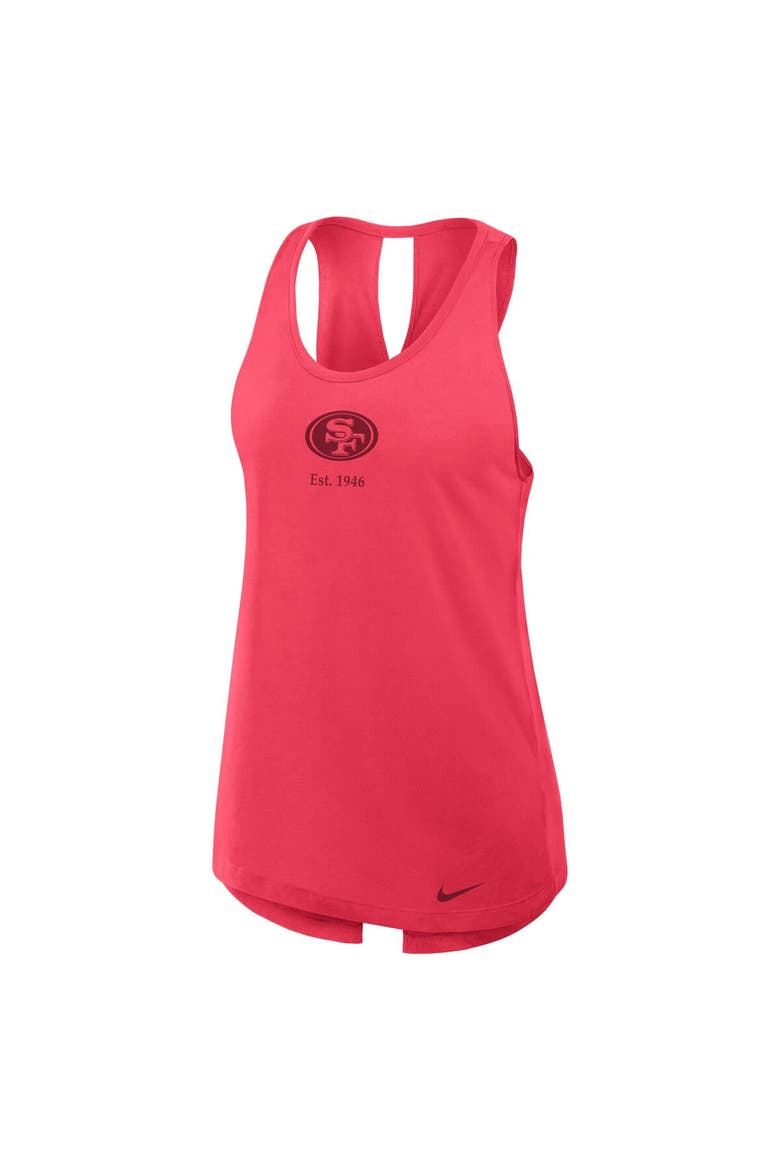 Women's Nike Scarlet San Francisco 49ers Glory Crisscross Performance Tank Top, Alternate, color, Light Red