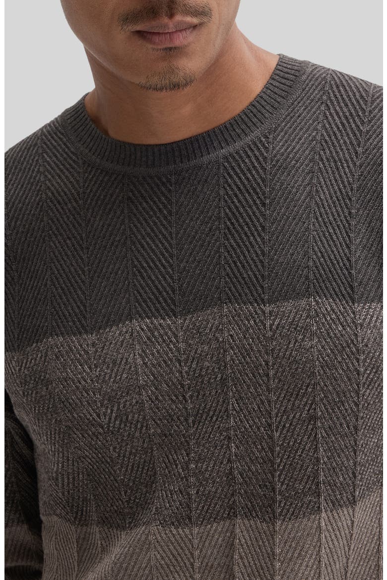 Marchetti Wool Blend Chevron Sweater, Alternate, color, ESPRESSO