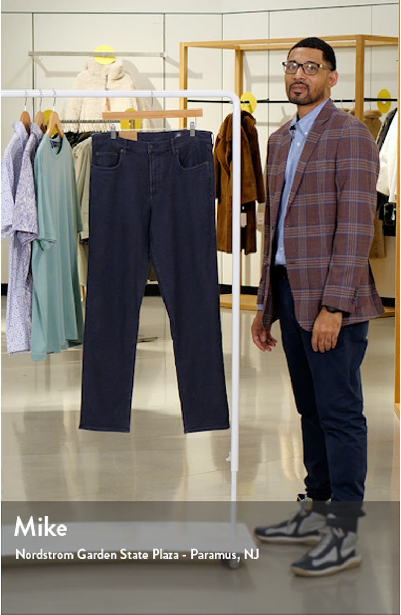Slim Straight Leg Stretch Terry Cloth Pants