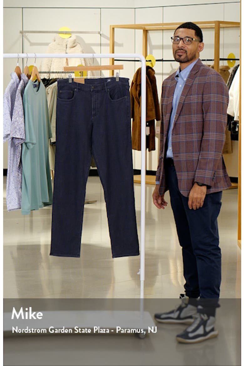 Slim Straight Leg Stretch Terry Cloth Pants video