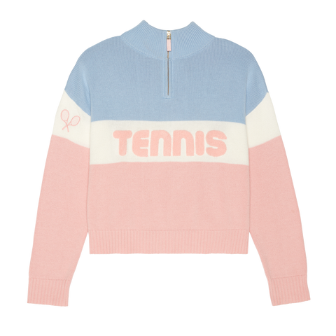 Madison Quarter-Zip Sweater Tennis Colorblock