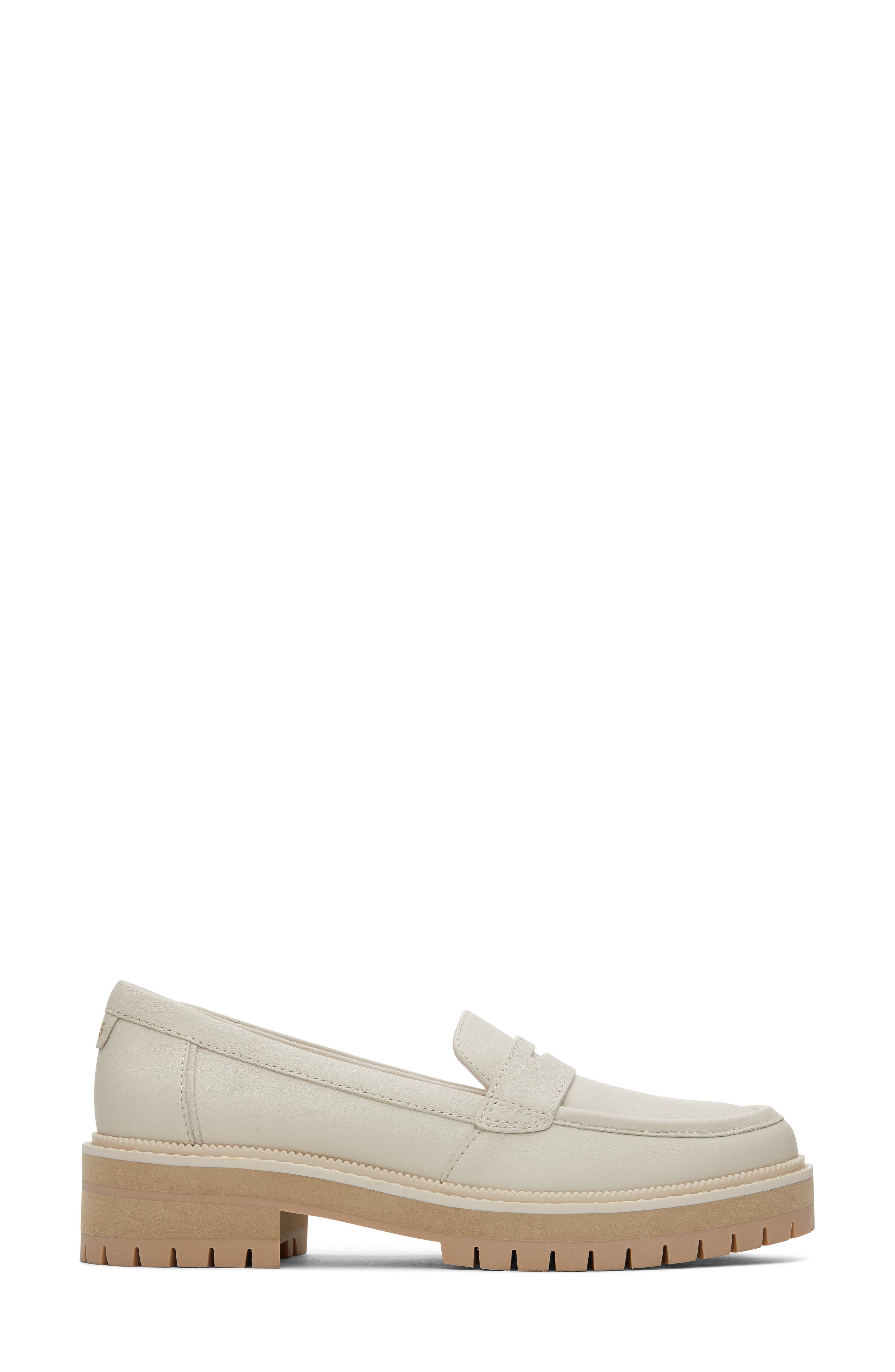 TOMS Cara Platform Penny Loafer, Alternate, color, Natural