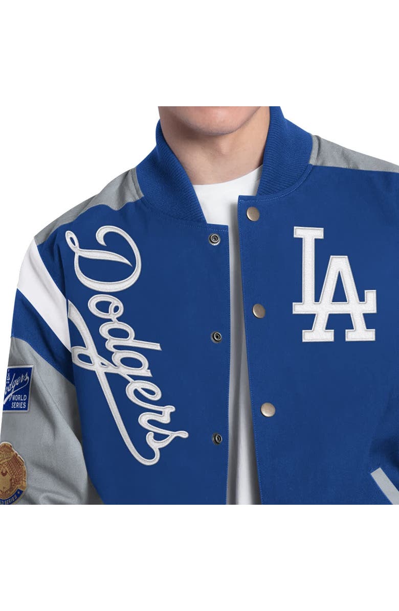 G-III SPORTS BY CARL BANKS Men's G-III Sports by Carl Banks  Royal Los Angeles Dodgers Strong Safety Commemorative Full-Snap Varsity Jacket, Alternate, color, Royal
