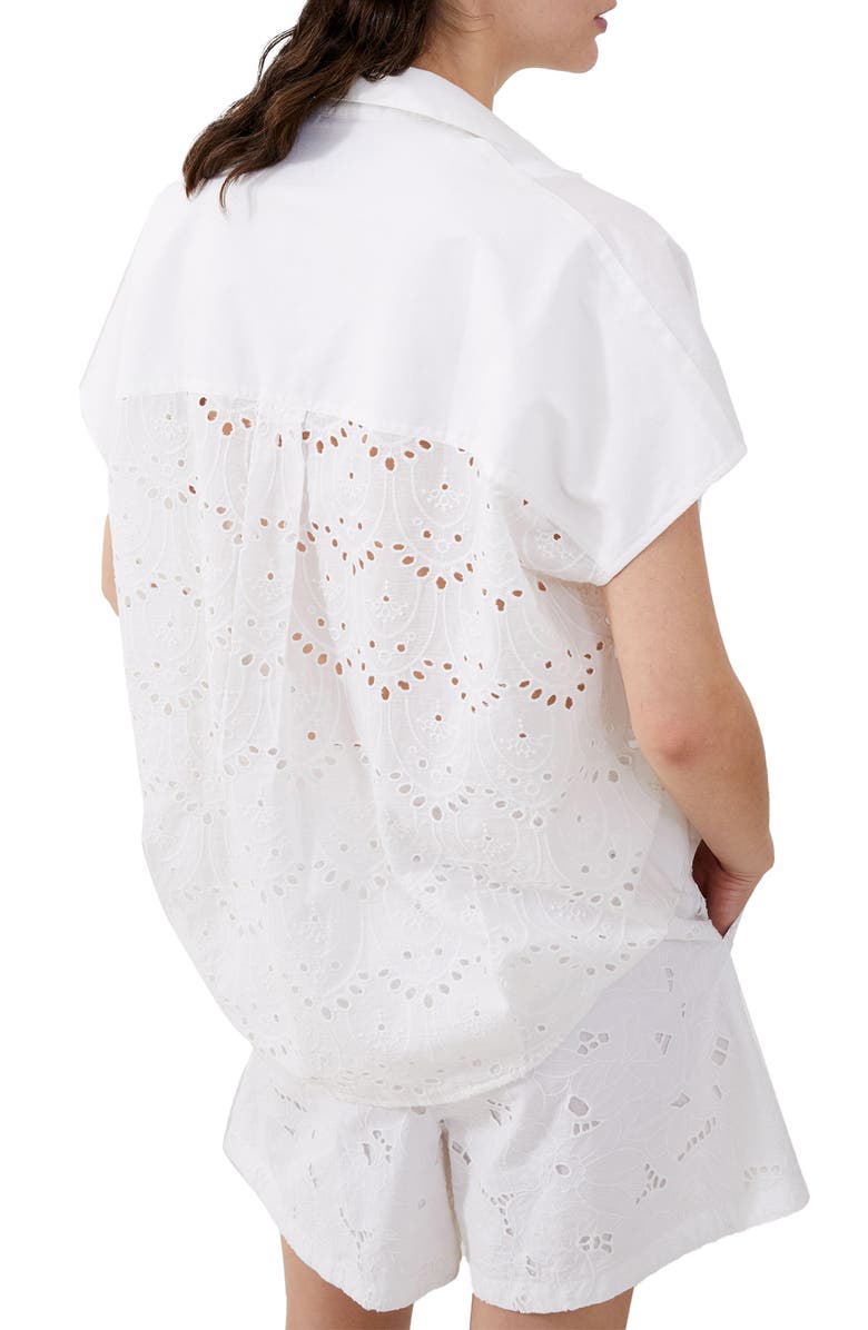 French Connection Cele Eyelet Back Shirt, Alternate, color,