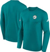 Nike Men's Nike Aqua Miami Dolphins Legend Small Logo Performance Long Sleeve T-Shirt