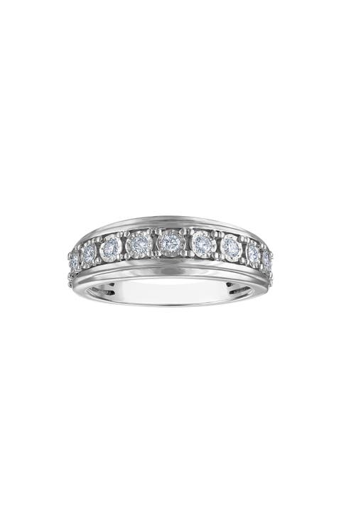 Sterling Silver Lab Grown Diamond Ring