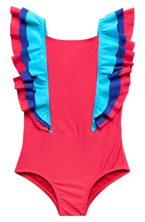 Kids' Sunsets Ruffle One-Piece Swimsuit (Toddler & Little Kid)