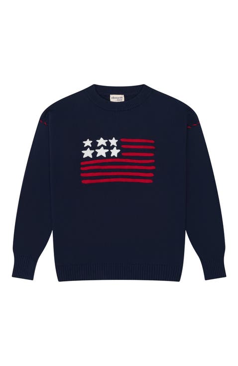 Riley Crewneck Sweater American Flag