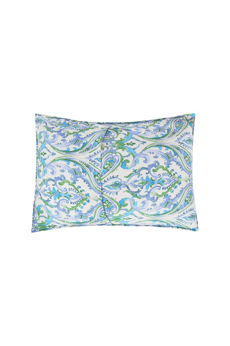 Juliet Damask Cotton Quilt Set - Reversible and Machine Washable, Alternate, color, Blue